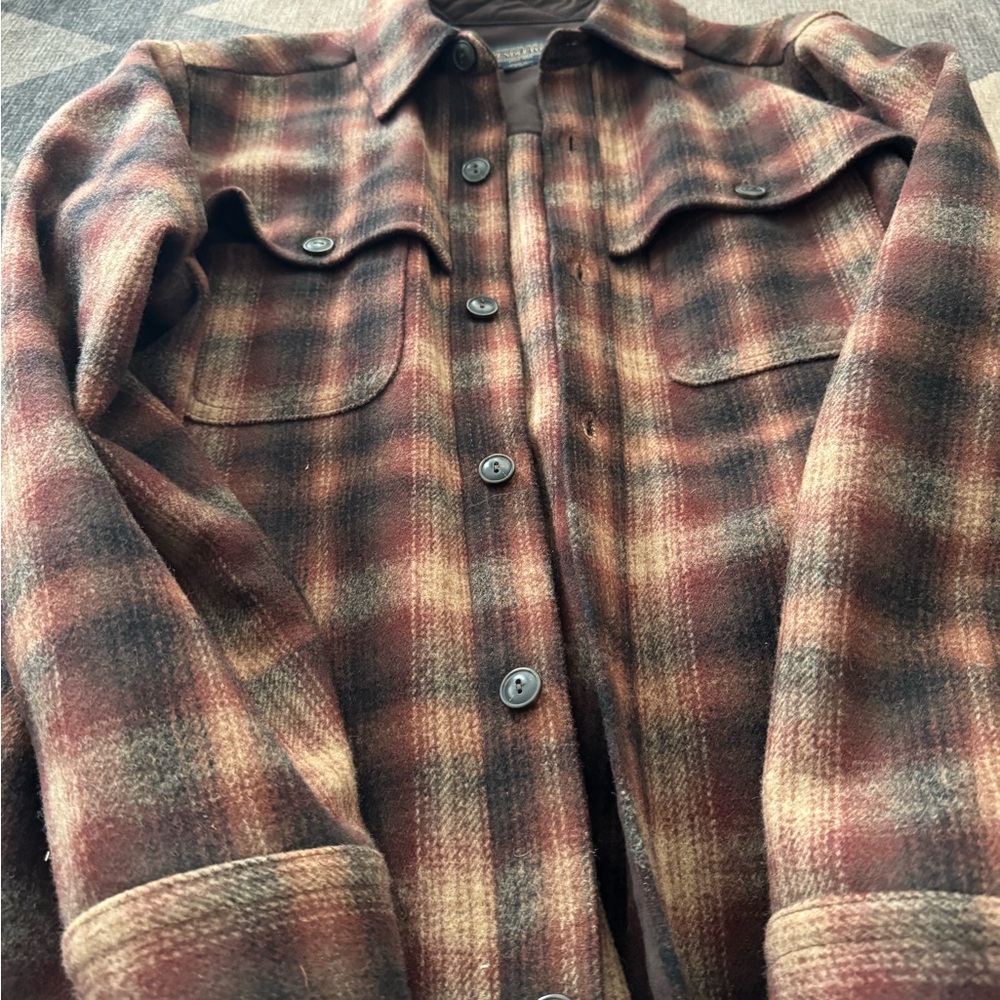 Pendleton Brown Utility Jacket Classic Design - image 2